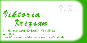 viktoria krizsan business card